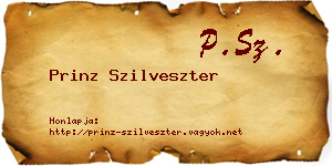 Prinz Szilveszter névjegykártya